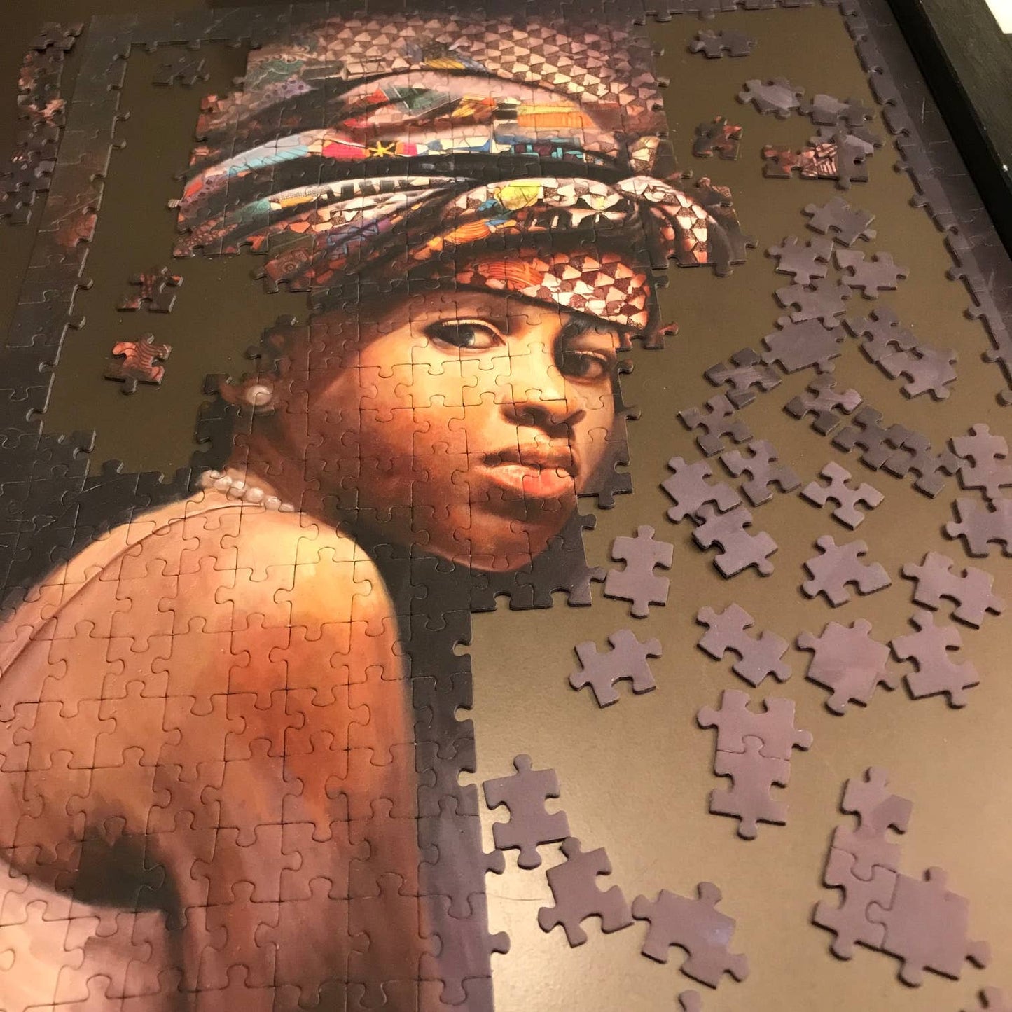 Art & Fable Puzzle Company, LLC - Ankara and Beauty; 500-Piece Velvet-Touch Jigsaw Puzzle