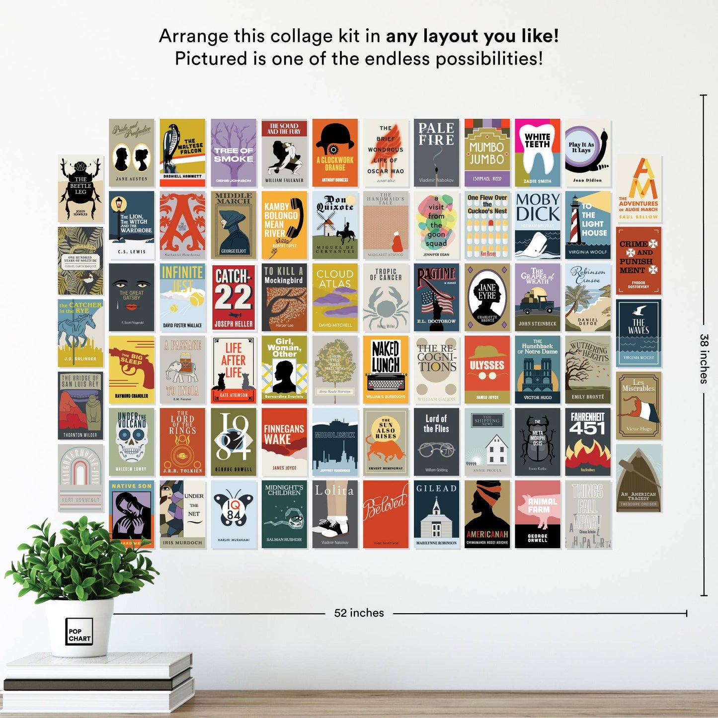 Pop Chart - Notable Novels Collage Kit | Box Set of 70 4" x 6" Prints