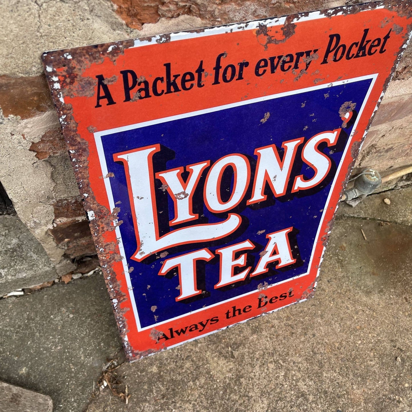 The British Metal Signs Company - Lyons Tea A Packet For Every Pocket Metal Sign