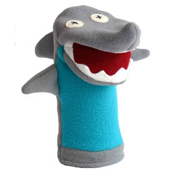 Cate and Levi - Shark Softy Puppet