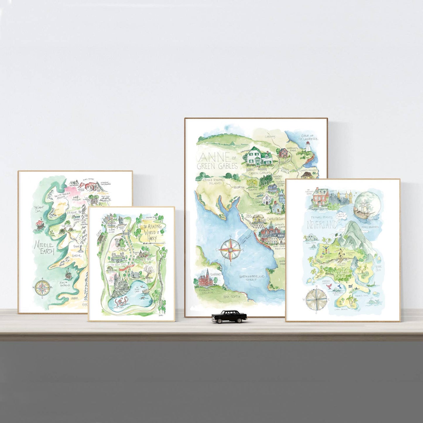 Elizabeth Wade Studio - Anne of Green Gables Watercolor Story Map Art Print
