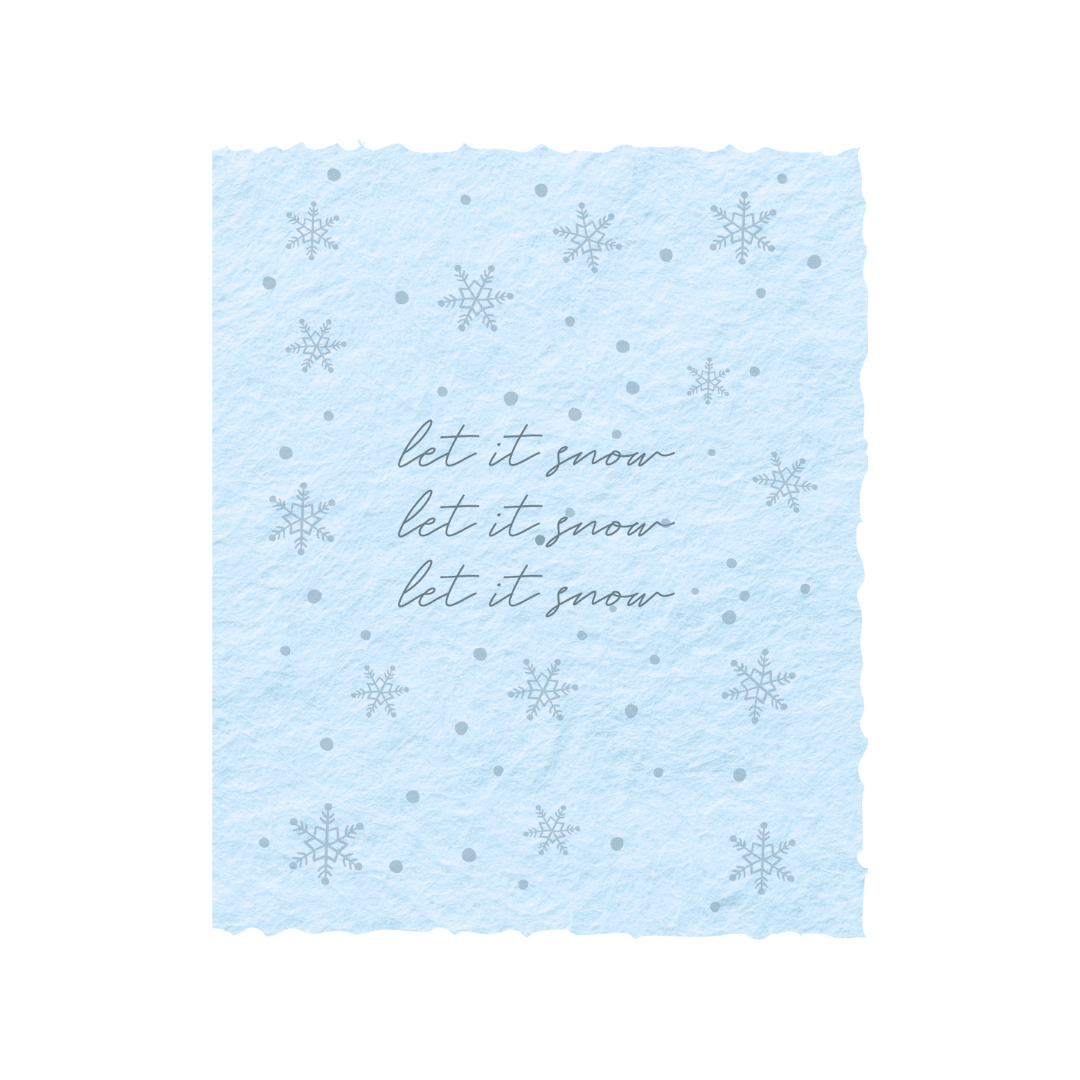 Paper Baristas - Let it snow | Christmas Hanukkah Holiday Greeting Card