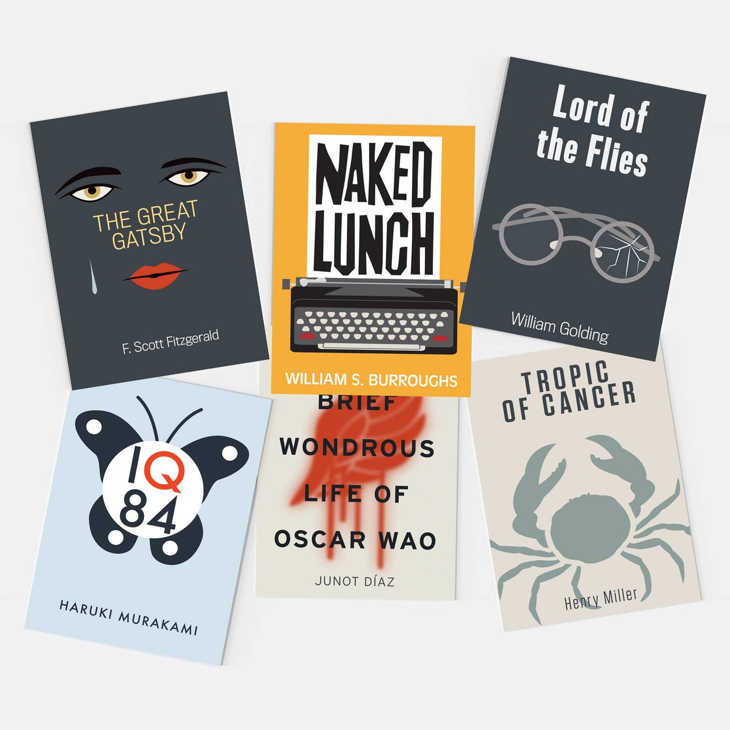 Pop Chart - Notable Novels Collage Kit | Box Set of 70 4" x 6" Prints
