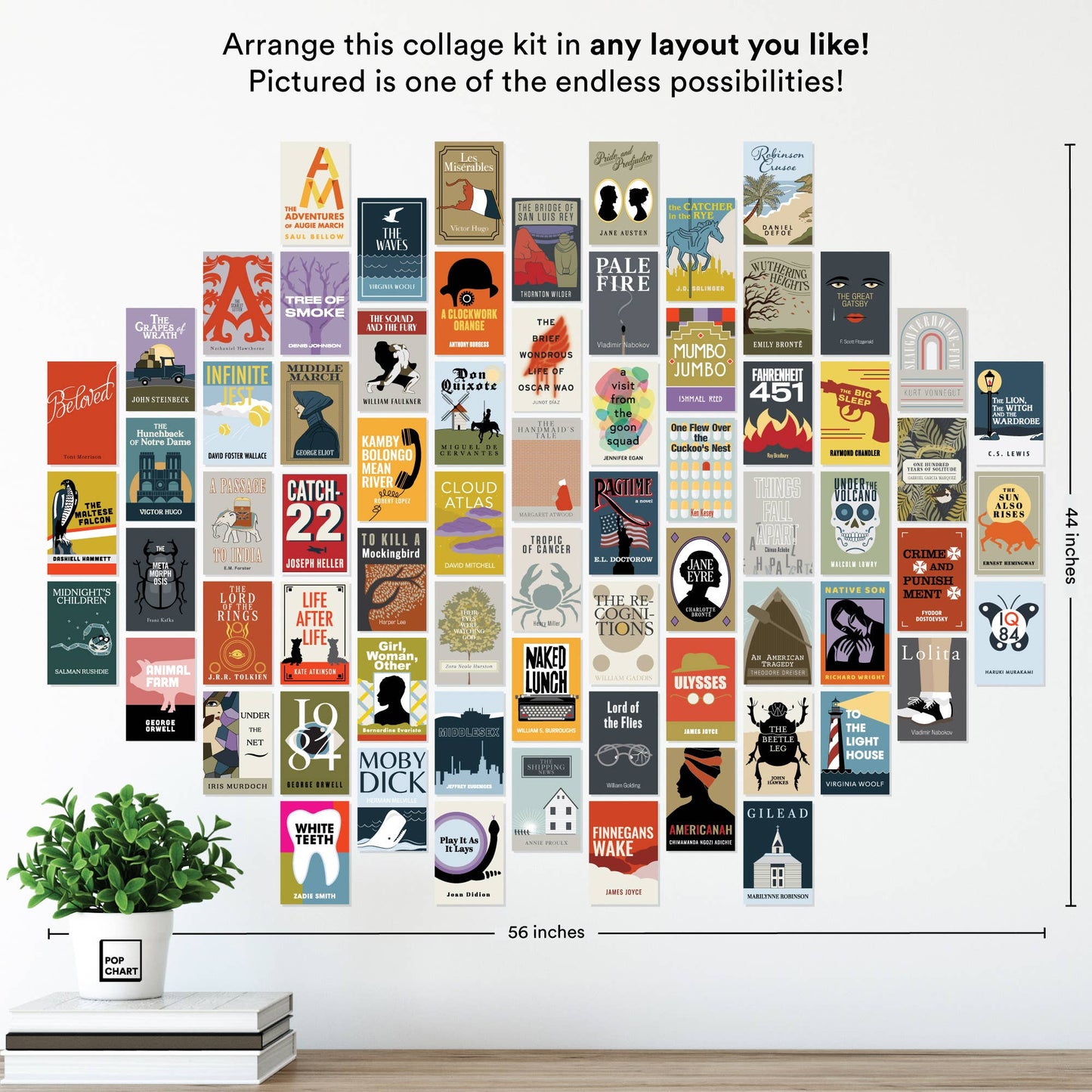 Pop Chart - Notable Novels Collage Kit | Box Set of 70 4" x 6" Prints