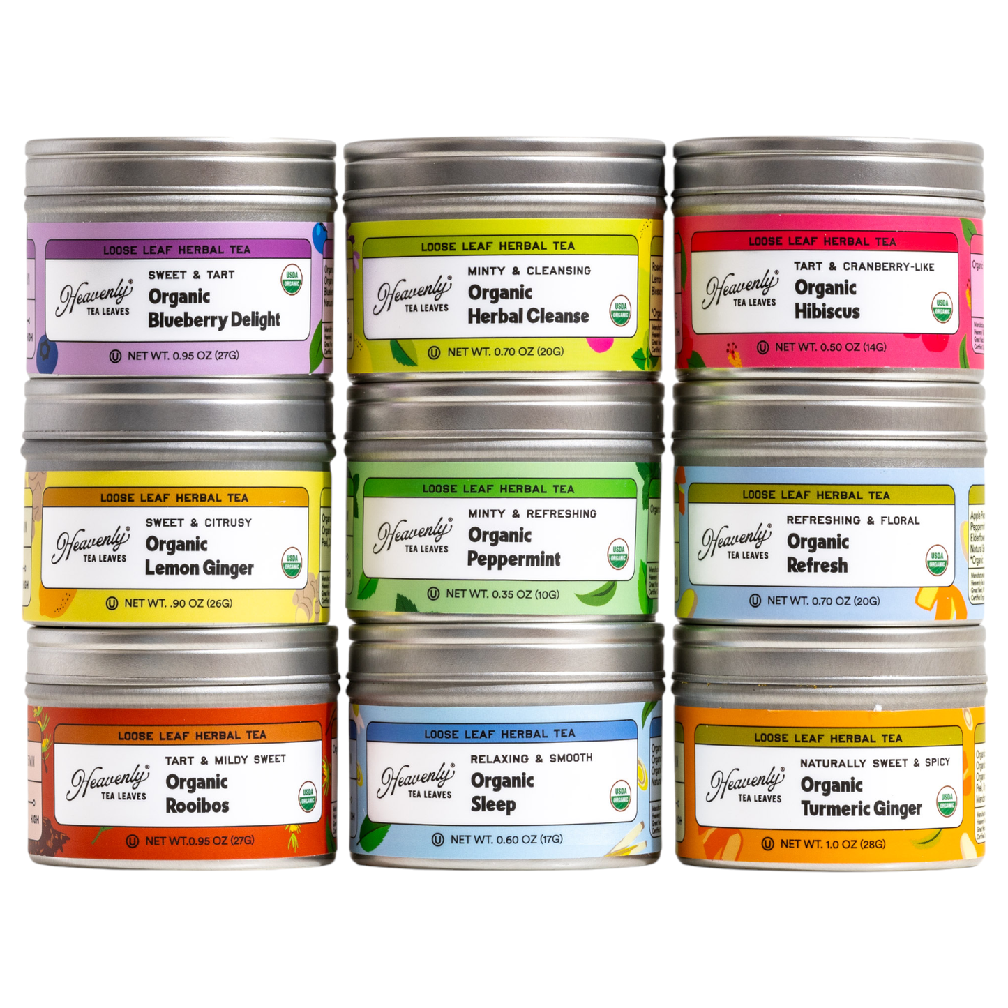 Organic Loose Leaf Herbal Tea Sampler Set