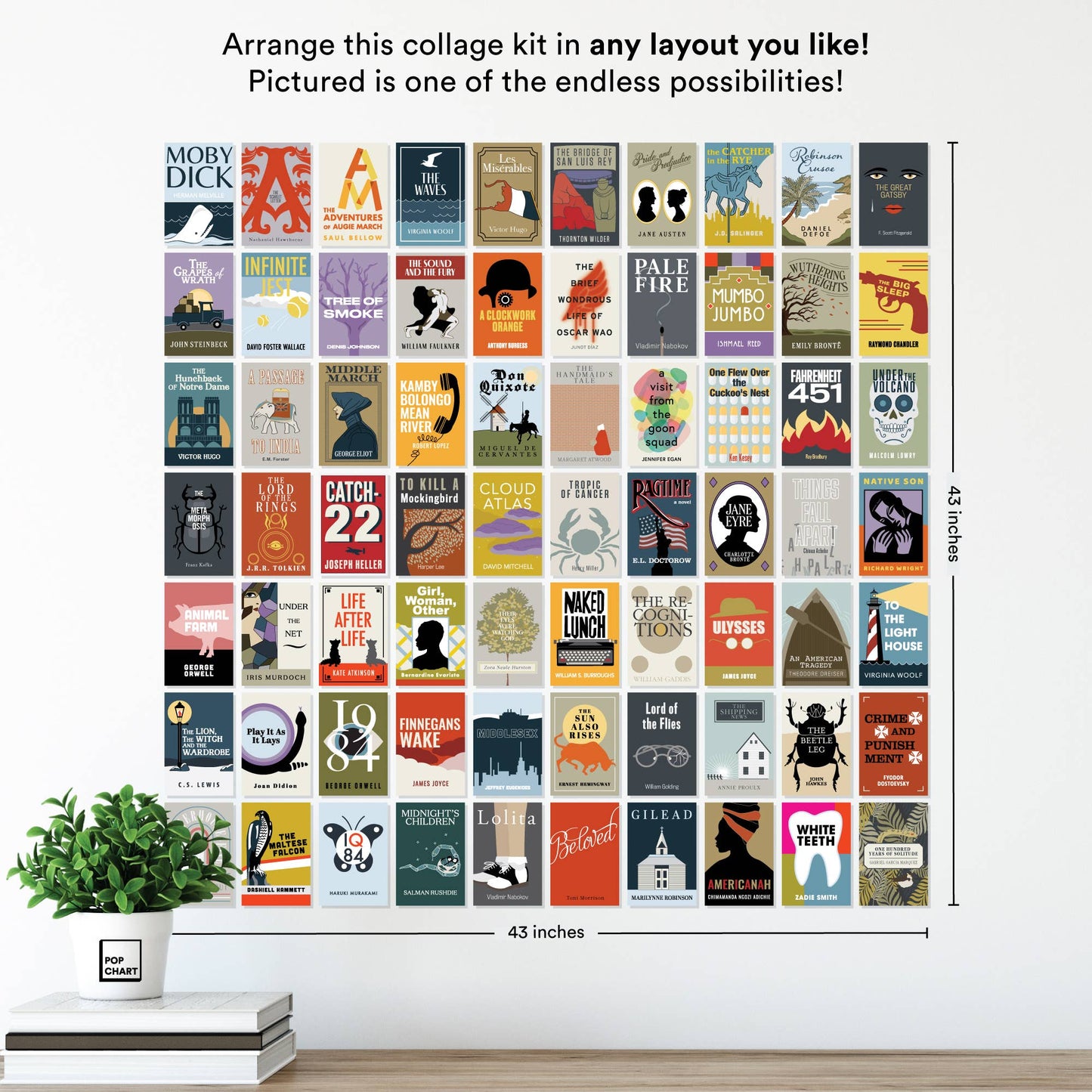 Pop Chart - Notable Novels Collage Kit | Box Set of 70 4" x 6" Prints