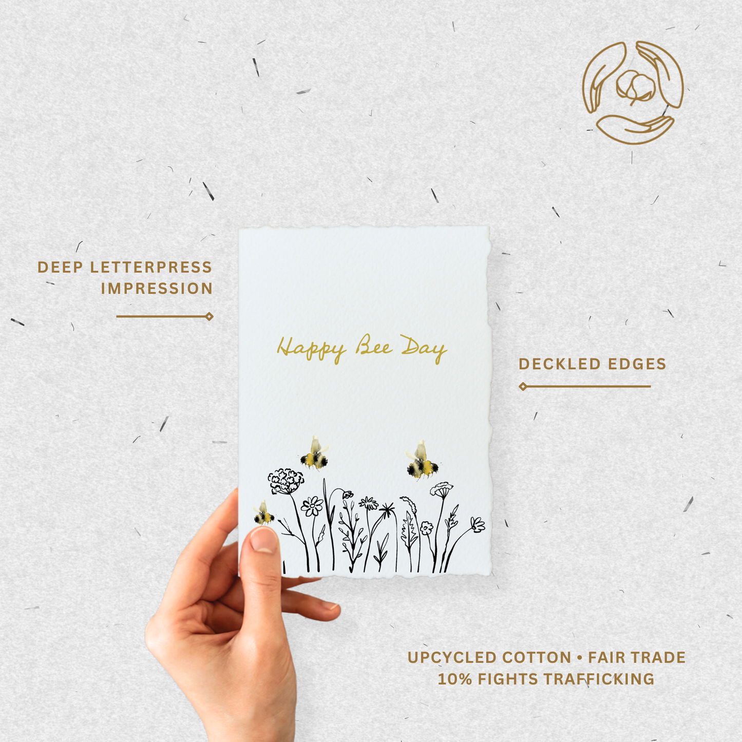 Paper Baristas - Happy Bee Day Birthday | Flowers Honey Bees Greeting Card