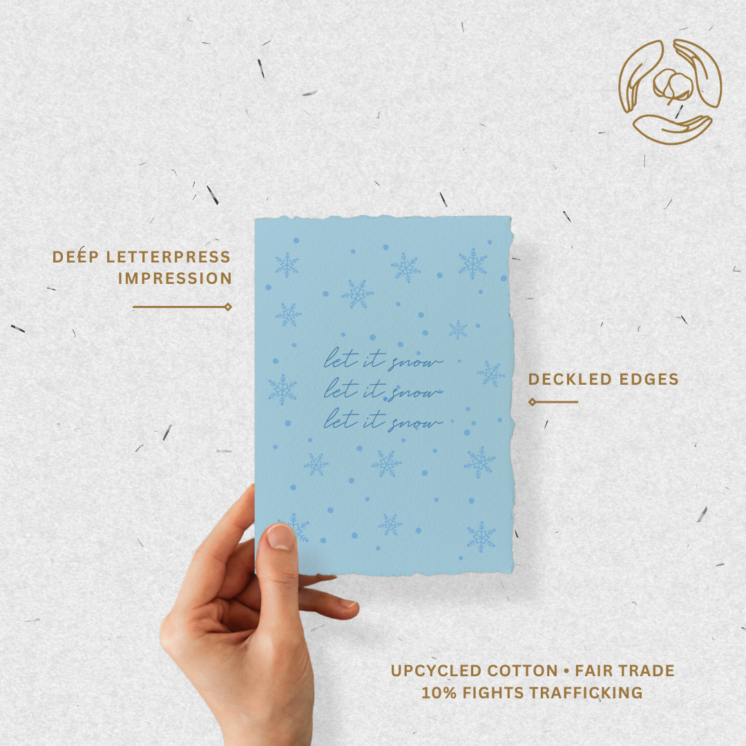 Paper Baristas - Let it snow | Christmas Hanukkah Holiday Greeting Card