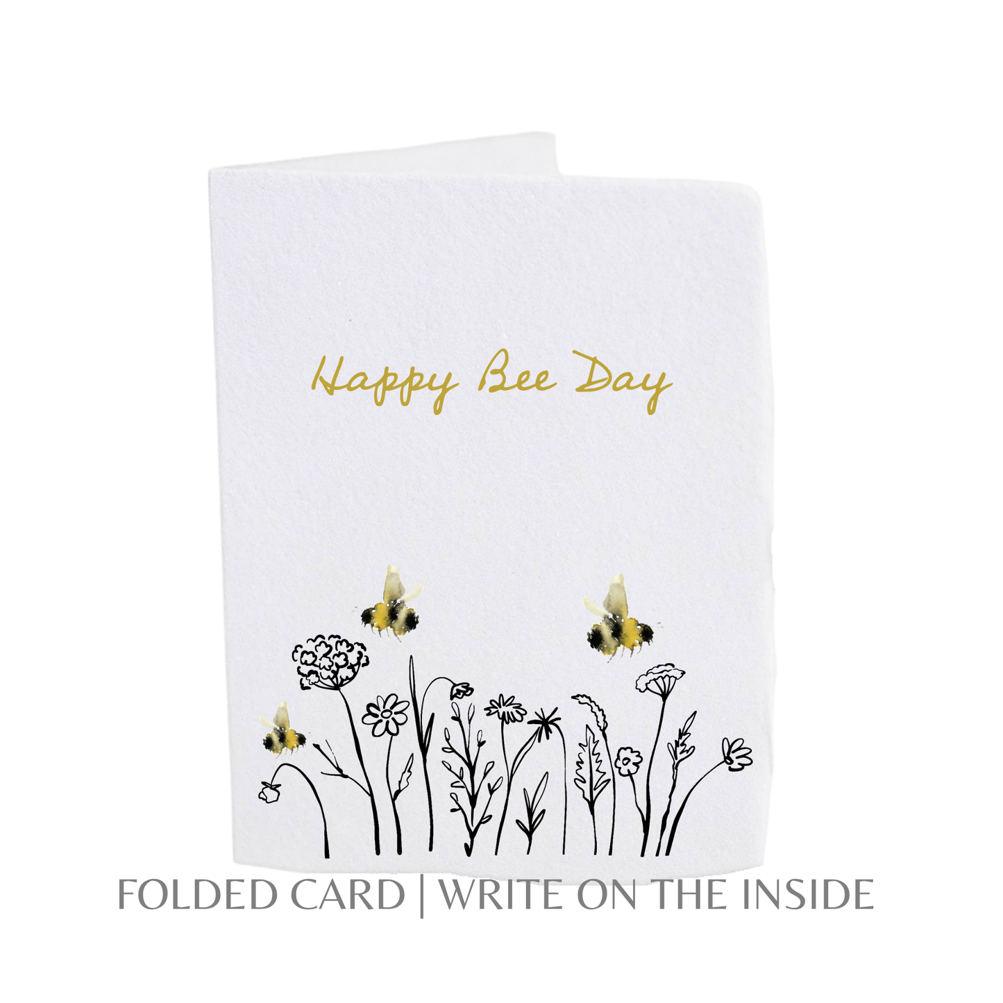 Paper Baristas - Happy Bee Day Birthday | Flowers Honey Bees Greeting Card
