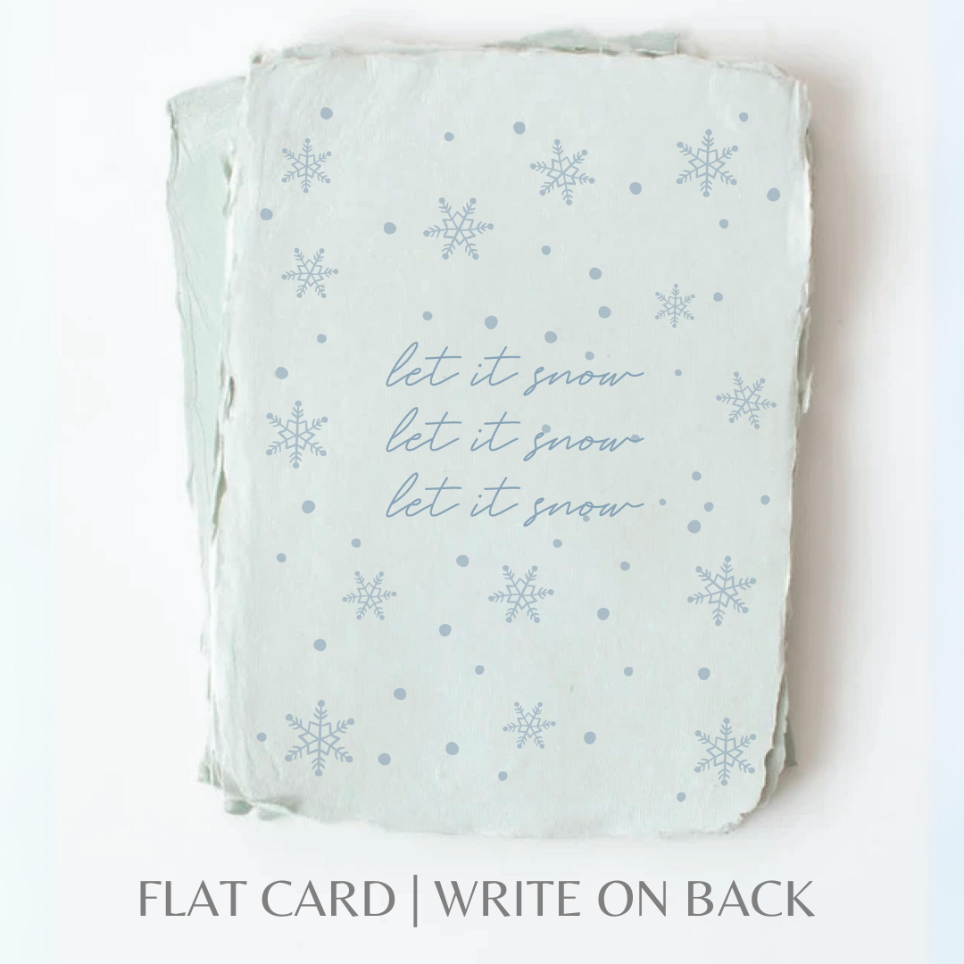 Paper Baristas - Let it snow | Christmas Hanukkah Holiday Greeting Card