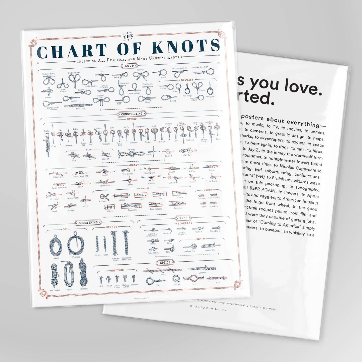 Pop Chart - The Chart of Knots | 16" x 20" Art Print