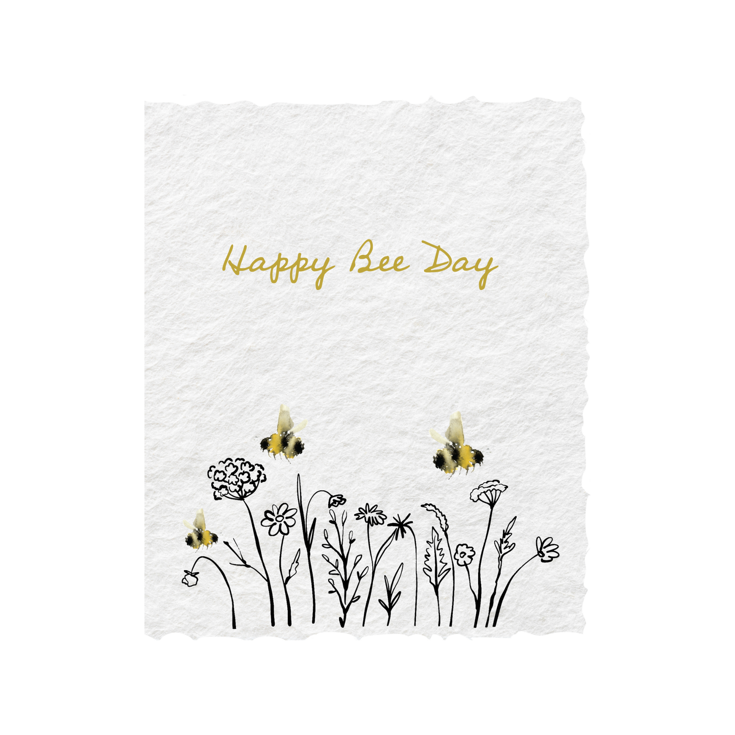 Paper Baristas - Happy Bee Day Birthday | Flowers Honey Bees Greeting Card