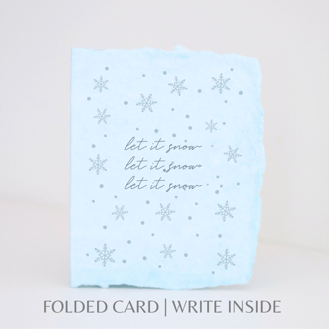 Paper Baristas - Let it snow | Christmas Hanukkah Holiday Greeting Card