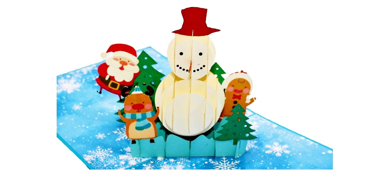 Wonder Paper Art - Snowman 3D Pop Up Greeting Card